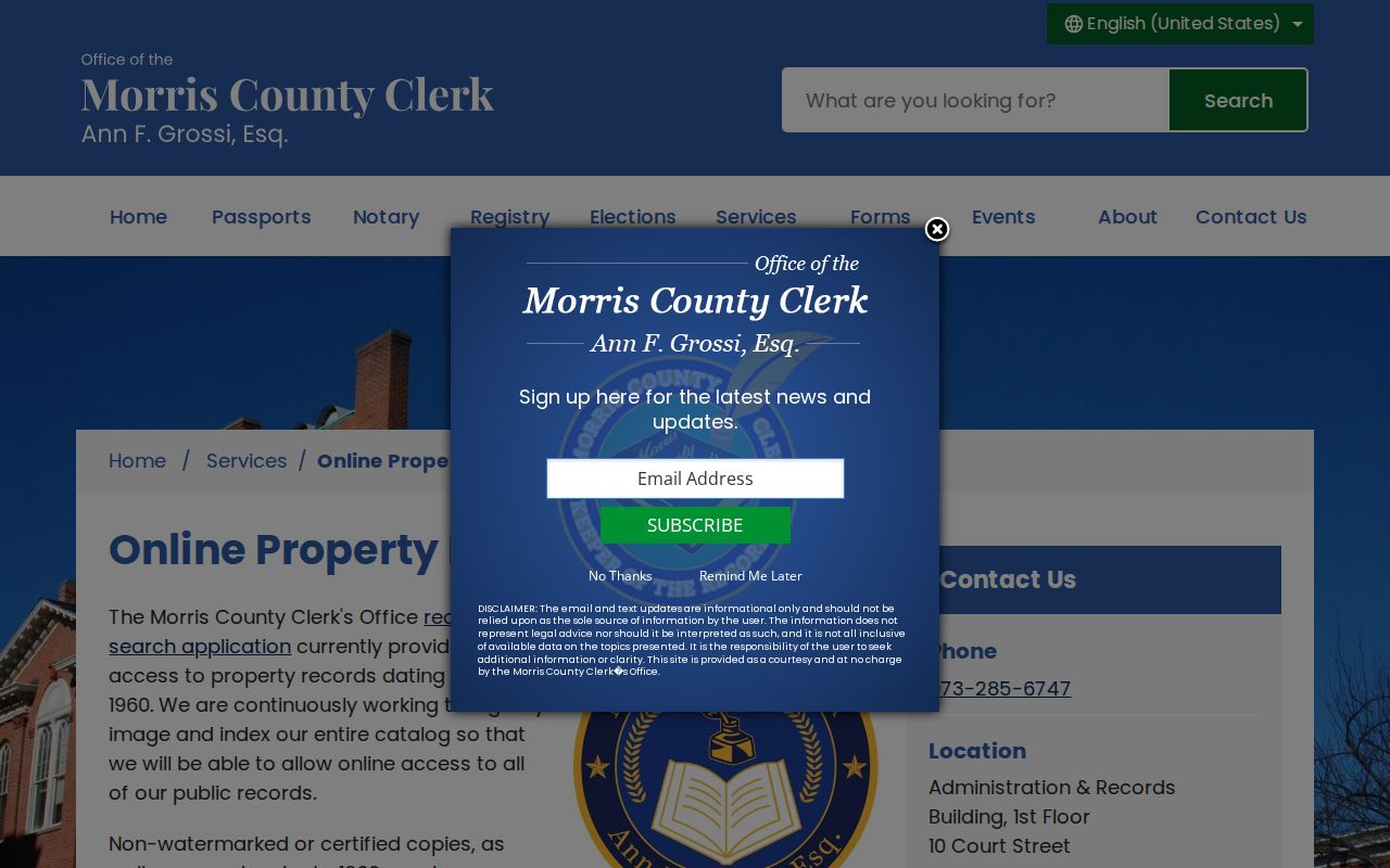 Randolph previous residents Clerk page showing the 1960 online-record boundary
