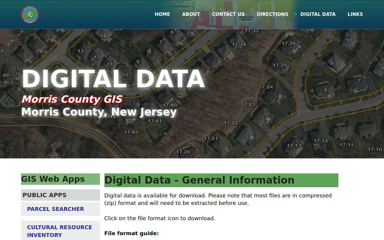Randolph ZIP code directory Morris GIS parcel and address layers