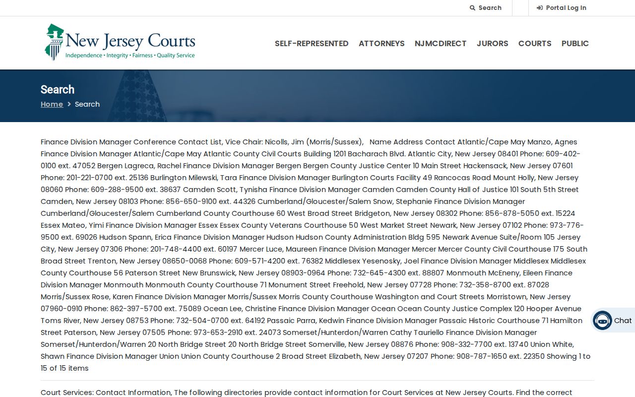 Randolph residents directory court lookup at New Jersey Courts Find a Case